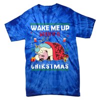 Wake Me Up When It's Christmas Unicorn Sleep Lover Xmas Gift Tie-Dye T-Shirt