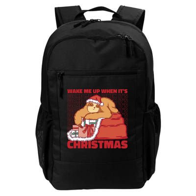 Wake Me Up When It's Christmas Sleeping Sloth Daily Commute Backpack