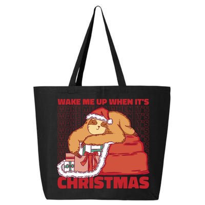 Wake Me Up When It's Christmas Sleeping Sloth 25L Jumbo Tote