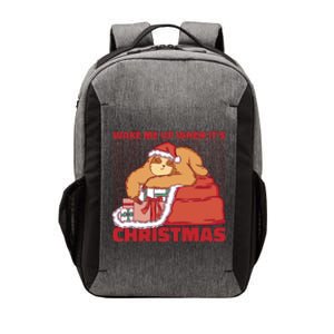 Wake Me Up When It's Christmas Sleeping Sloth Vector Backpack