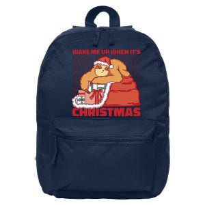 Wake Me Up When It's Christmas Sleeping Sloth 16 in Basic Backpack