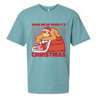 Wake Me Up When It's Christmas Sleeping Sloth Sueded Cloud Jersey T-Shirt
