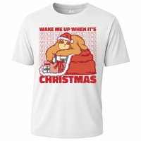 Wake Me Up When It's Christmas Sleeping Sloth Performance Shirt
