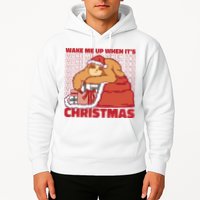 Wake Me Up When It's Christmas Sleeping Sloth Hoodie