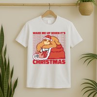 Wake Me Up When It's Christmas Sleeping Sloth T-Shirt