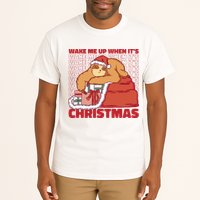 Wake Me Up When It's Christmas Sleeping Sloth Tall T-Shirt