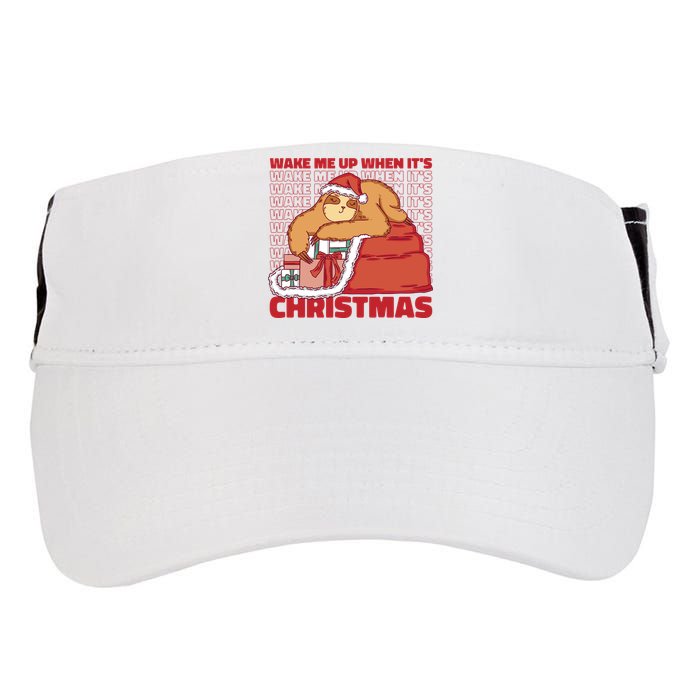 Wake Me Up When It's Christmas Sleeping Sloth Adult Drive Performance Visor