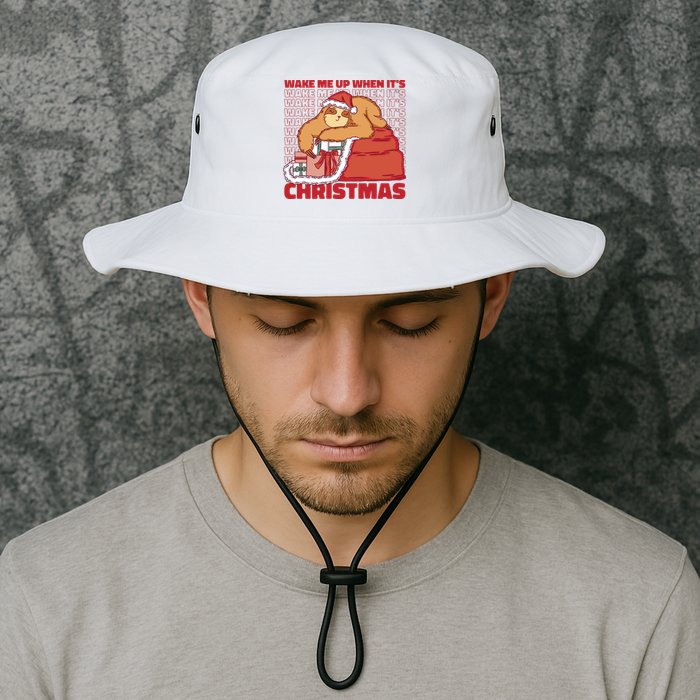 Wake Me Up When It's Christmas Sleeping Sloth Bucket Hat