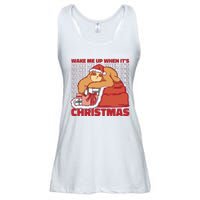 Wake Me Up When It's Christmas Sleeping Sloth Ladies Essential Flowy Tank