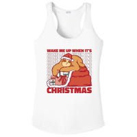 Wake Me Up When It's Christmas Sleeping Sloth Ladies PosiCharge Competitor Racerback Tank