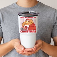 Wake Me Up When It's Christmas Sleeping Sloth Tumbler