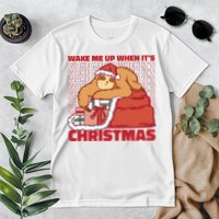 Wake Me Up When It's Christmas Sleeping Sloth Premium T-Shirt