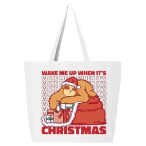 Wake Me Up When It's Christmas Sleeping Sloth 25L Jumbo Tote