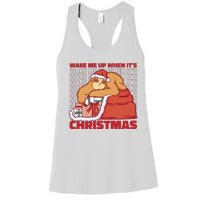 Wake Me Up When It's Christmas Sleeping Sloth Women's Racerback Tank