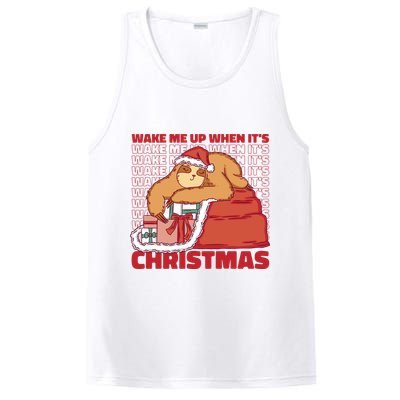 Wake Me Up When It's Christmas Sleeping Sloth PosiCharge Competitor Tank