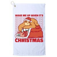 Wake Me Up When It's Christmas Sleeping Sloth Golf Towel