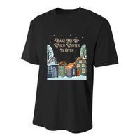 Wake Me Up When Winter Is Over Youth Performance Sprint T-Shirt