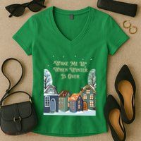 Wake Me Up When Winter Is Over Women's V-Neck T-Shirt