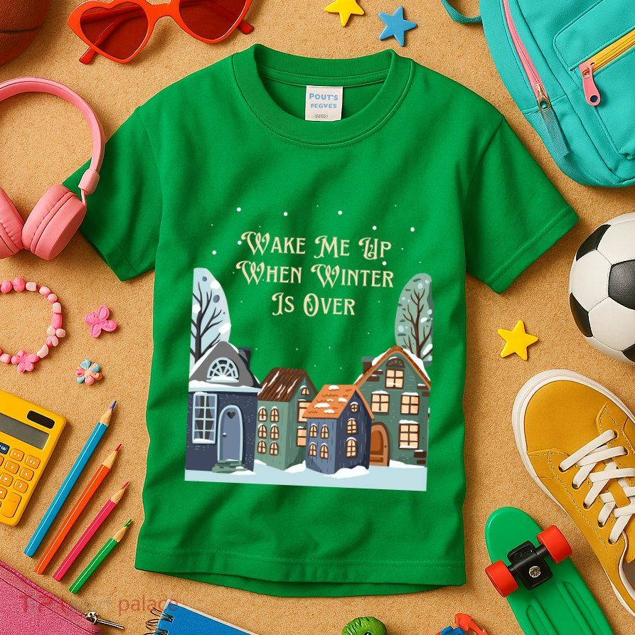 Wake Me Up When Winter Is Over Kids T-Shirt