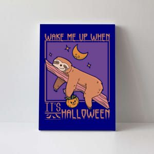 Wake Me Up When Its Halloween Costume Sloth Meaningful Gift Canvas