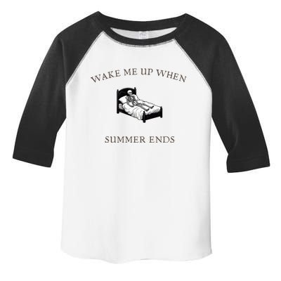 Wake Me Up When Summer Ends Funny Halloween Novelty Design Gift Toddler Fine Jersey T-Shirt