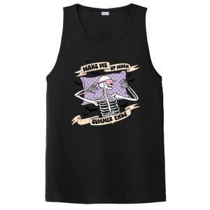 Wake Me Up When Summer Ends Funny Skeleton Halloween Gift PosiCharge Competitor Tank