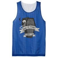 Wake Me Up When Summer Ends Funny Skeleton Halloween Gift Mesh Reversible Basketball Jersey Tank