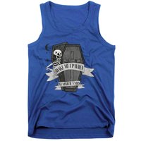 Wake Me Up When Summer Ends Funny Skeleton Halloween Gift Tank Top