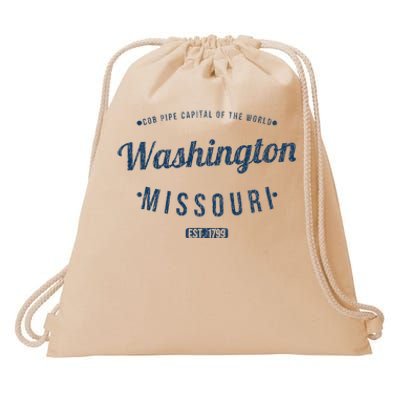 Washington Missouri Vintage Souvenir Washington Drawstring Bag