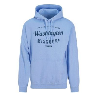 Washington Missouri Vintage Souvenir Washington Unisex Surf Hoodie