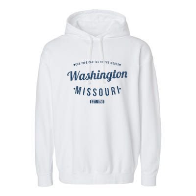 Washington Missouri Vintage Souvenir Washington Garment-Dyed Fleece Hoodie