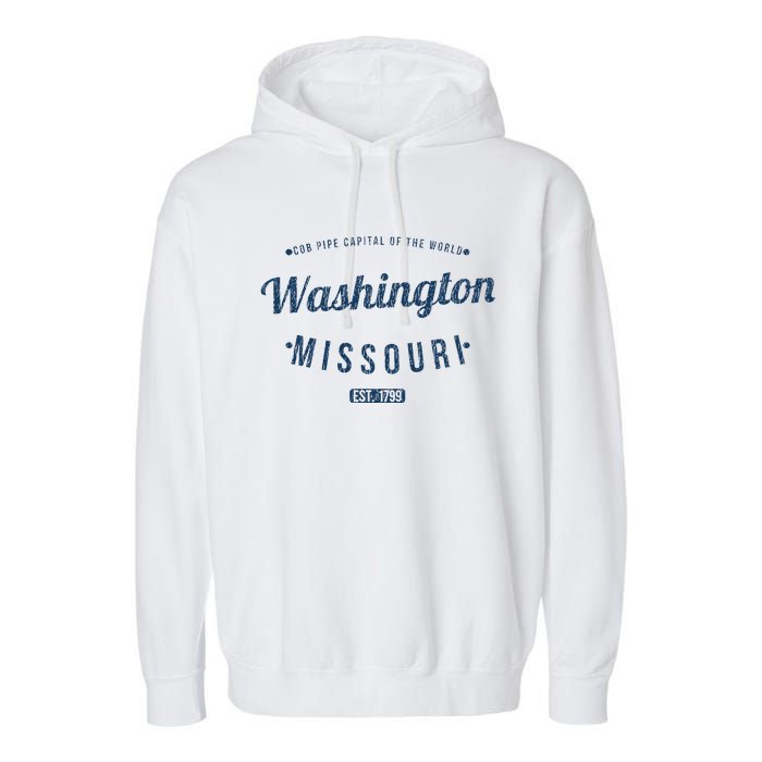 Washington Missouri Vintage Souvenir Washington Garment-Dyed Fleece Hoodie