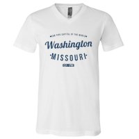 Washington Missouri Vintage Souvenir Washington V-Neck T-Shirt