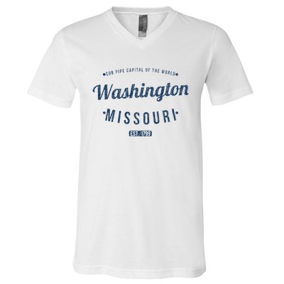 Washington Missouri Vintage Souvenir Washington V-Neck T-Shirt