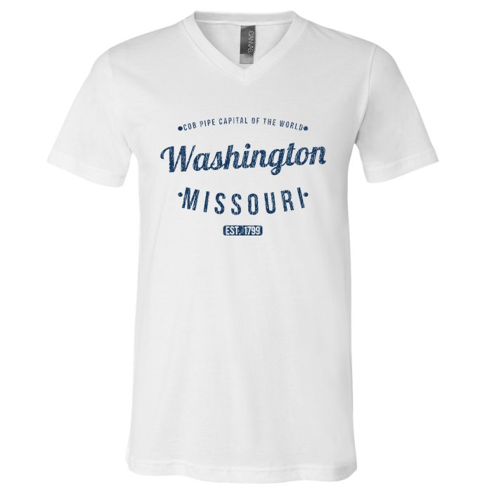 Washington Missouri Vintage Souvenir Washington V-Neck T-Shirt