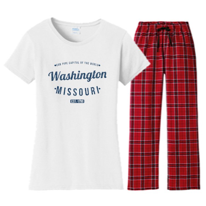 Washington Missouri Vintage Souvenir Washington Women's Flannel Pajama Set