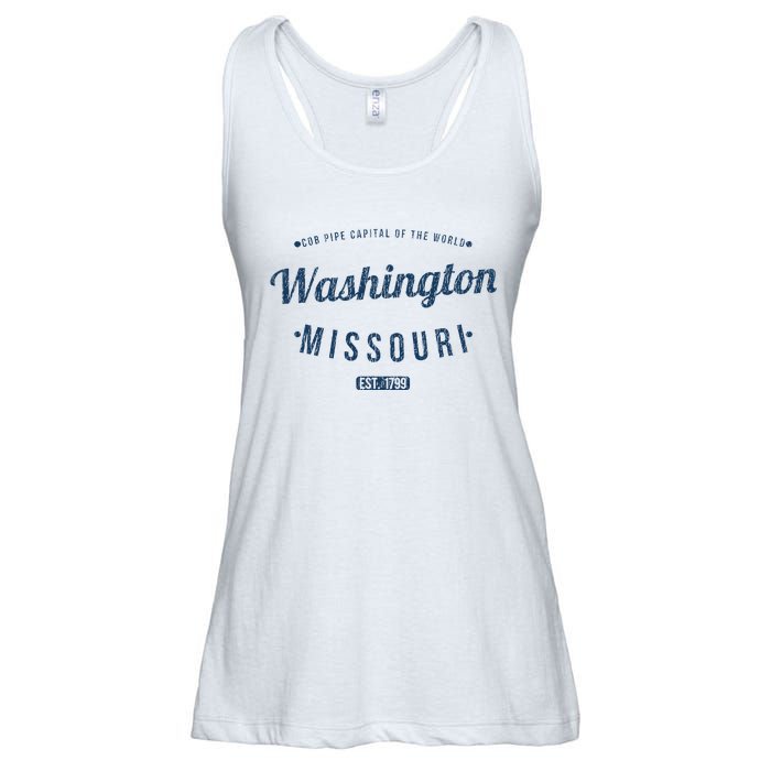 Washington Missouri Vintage Souvenir Washington Ladies Essential Flowy Tank