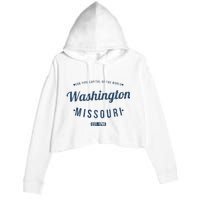 Washington Missouri Vintage Souvenir Washington Crop Fleece Hoodie