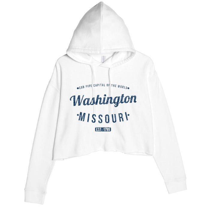 Washington Missouri Vintage Souvenir Washington Crop Fleece Hoodie