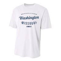 Washington Missouri Vintage Souvenir Washington Performance Sprint T-Shirt