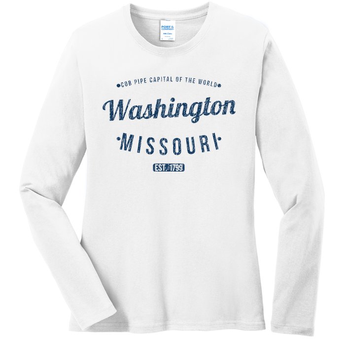 Washington Missouri Vintage Souvenir Washington Ladies Long Sleeve Shirt