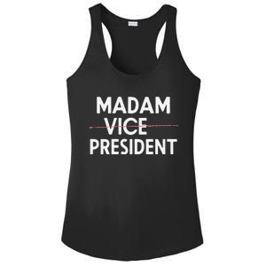 Women Madam Vice President Kamala Harris For President Gift Ladies PosiCharge Competitor Racerback Tank