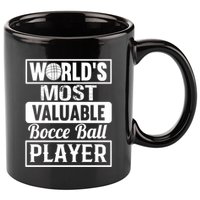World Most Valuable Bocce Ball Player Bocce Ball Gift 11oz C Handle Ceramic Mug