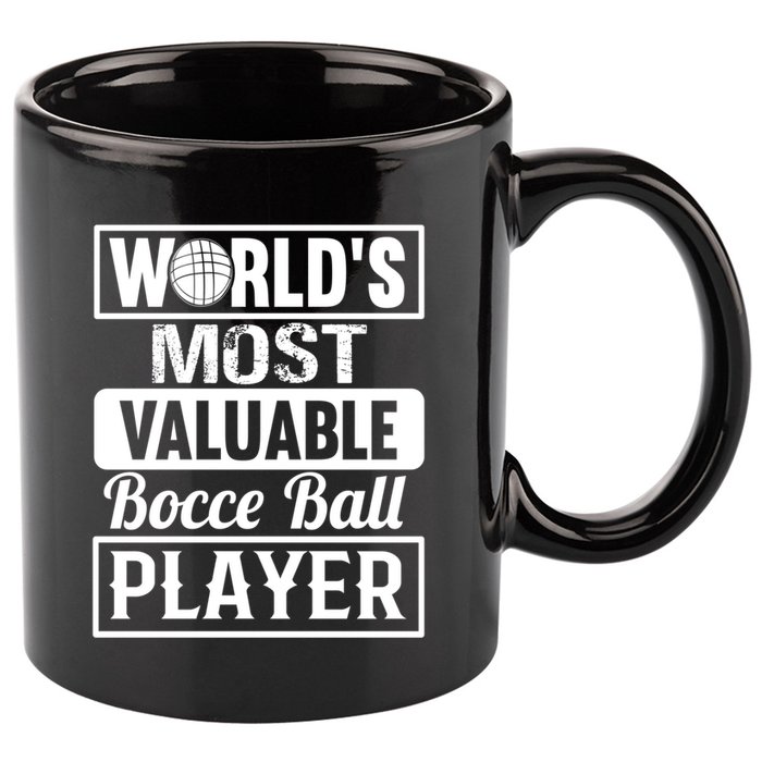 World Most Valuable Bocce Ball Player Bocce Ball Gift 11oz C Handle Ceramic Mug