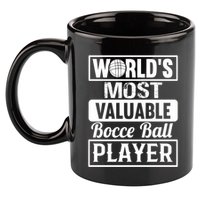 World Most Valuable Bocce Ball Player Bocce Ball Gift 11oz C Handle Ceramic Mug