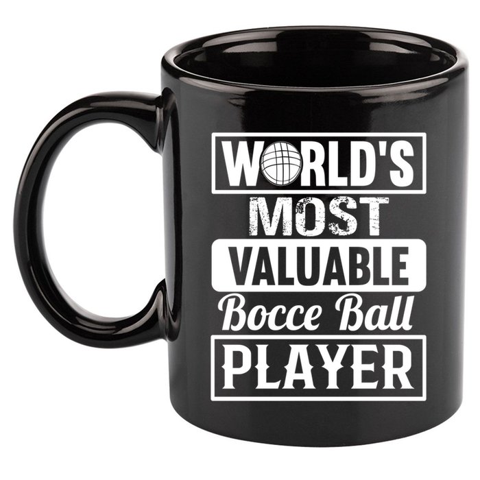 World Most Valuable Bocce Ball Player Bocce Ball Gift 11oz C Handle Ceramic Mug