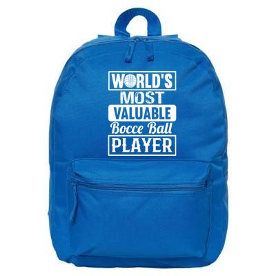 World Most Valuable Bocce Ball Player Bocce Ball Gift 16 in Basic Backpack