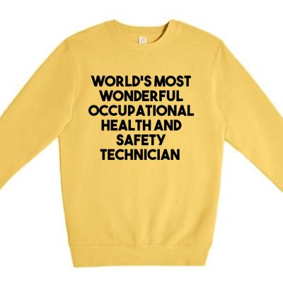 World's Most Wonderful Occupational Health Safety Technician Funny Gift Premium Crewneck Sweatshirt