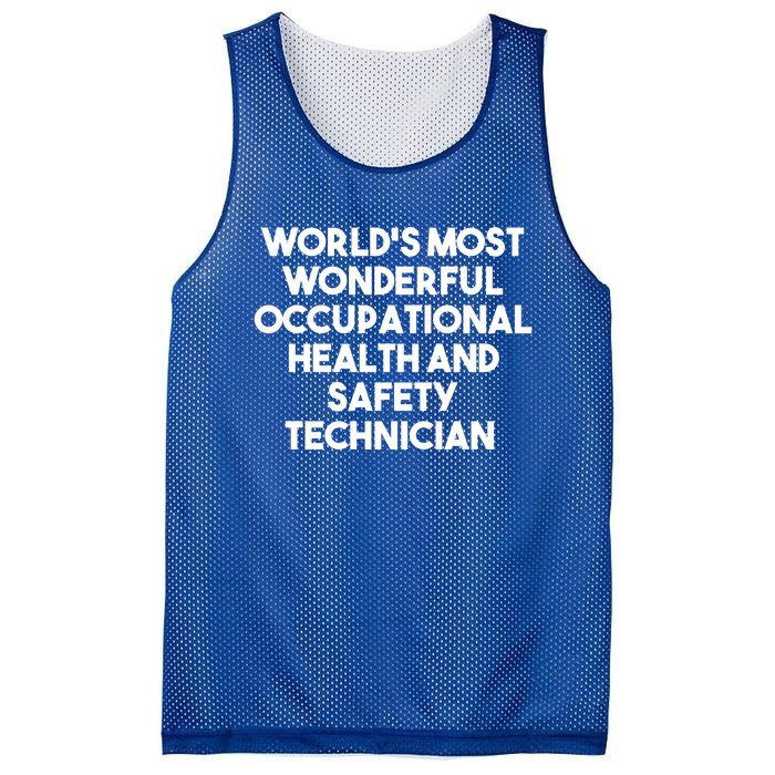 World's Most Wonderful Occupational Health Safety Technician Funny Gift Mesh Reversible Basketball Jersey Tank