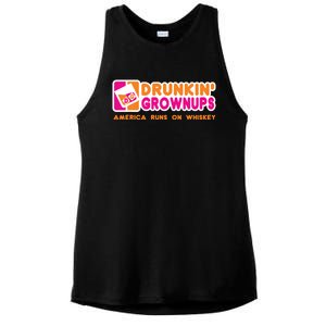 Whiskey Men Women Drunkin Grownups Whiskey Drinker Gifts Ladies PosiCharge Tri-Blend Wicking Tank